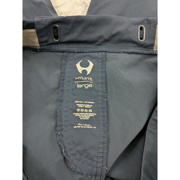 Hylete Board Short Large Men's Drawstring Above Knee Blue 11" Inseam Pocket - Picture 2 of 5